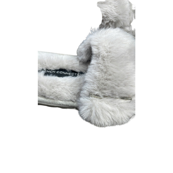 FRENCH CONNECTION GRAY FUR SLIDER SIZE 5/6‎ NWOT - Picture 3 of 8